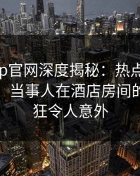 麻豆app官网深度揭秘：热点事件风波背后，当事人在酒店房间的角色疯狂令人意外