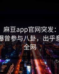 【爆料】麻豆app官网突发：神秘人在深夜被曝曾参与八卦，出乎意料席卷全网