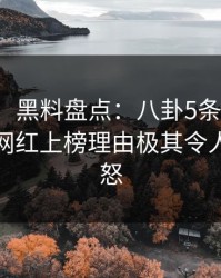 【震惊】黑料盘点：八卦5条亲测有效秘诀，网红上榜理由极其令人引发众怒