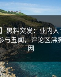 【爆料】黑料突发：业内人士在深夜被曝曾参与丑闻，评论区沸腾席卷全网